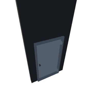 Wall With Door Simple Black